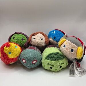 Marvel Avengers Tsum Tsum With Tags Mini Plush Lot of 11 - Disney
